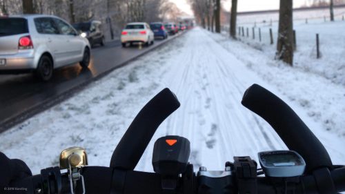 Fahrrad-Winterreifen im Einsatz
