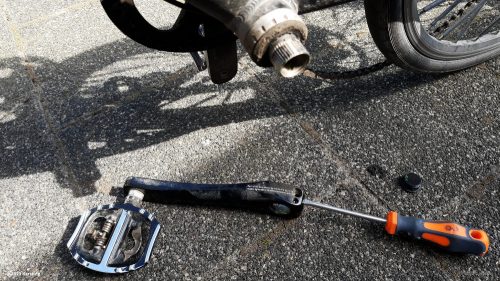 Tretkurbel Demontage am ShimanoTretlager