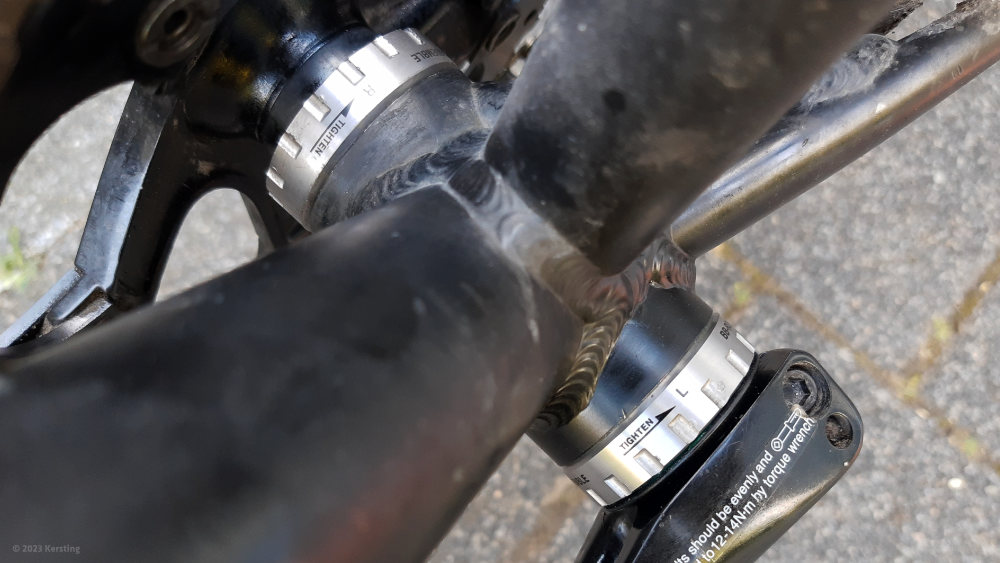 Neues Tretlager im Rad eingebaut und repariert